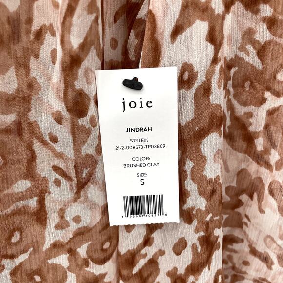 Joie | NWT Jindrah Silk Blouse in Brushed Clay // S - Picture 6 of 10